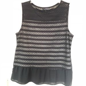 [ 🌞 ] [ LTD ] Black Lace Peplum Tank